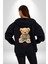 Tatlı Rehine Oyuncak Ayı Kadın Erkek Baskılı Fermuarlı Kapüşonlu Hırka Sweatshirt 5