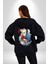 Harley Quinn Joker Kraliçe Poker Kart Kadın Erkek Baskılı Fermuarlı Kapüşonlu Hırka Sweatshirt 3
