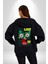 Çığlık Atan Gözler ve Ağız Kadın Erkek Baskılı Fermuarlı Kapüşonlu Hırka Sweatshirt 5
