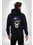 Panda Şapkalı Iskelet Adam Kadın Erkek Baskılı Fermuarlı Kapüşonlu Hırka Sweatshirt 5