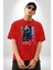 Sova Öncü Karakter Kadın Erkek Ön Baskılı Kırmızı Pamuklu Tişört Penye Klasik 1