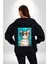 Kahve Içen Gözlüklü Entel Kedi Kadın Erkek Baskılı Fermuarlı Kapüşonlu Hırka Sweatshirt 3