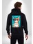Kahve Içen Gözlüklü Entel Kedi Kadın Erkek Baskılı Fermuarlı Kapüşonlu Hırka Sweatshirt 5