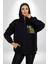 Modern Çiçek Tasarımı Kadın Erkek Baskılı Fermuarlı Kapüşonlu Hırka Sweatshirt 1