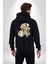 Tarz Leopar Ceketli Çizim Kadın Erkek Baskılı Fermuarlı Kapüşonlu Hırka Sweatshirt 5