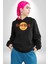 Hard Rock Kafe Logo Kadın Erkek Baskılı Üç Iplik Siyah Kapüşonlu Hodie Sweatshirt 2