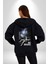 Astronot Cesur Kal Sokak Tarzı Kadın Erkek Baskılı Fermuarlı Kapüşonlu Hırka Sweatshirt 5