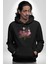 Ne Yapıyorsun Neon Çiçekler Kadın Erkek Baskılı Üç Iplik Siyah Kapüşonlu Hodie Sweatshirt 3