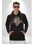Imparator Grande Terim Kadın Erkek Baskılı Üç Iplik Siyah Kapüşonlu Hodie Sweatshirt 4