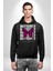 Aşk Kelebek Gibidir Sokak Tarzı Kadın Erkek Baskılı Üç Iplik Siyah Kapüşonlu Hodie Sweatshirt 5