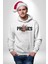 Yumruk Sözünü Unutma Hayatını Koru Kadın Erkek Baskılı Üç Iplik Beyaz Kapüşonlu Hodie Sweatshirt 1