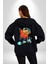 Kaykay Yapan Oyuncak Ayı Kadın Erkek Baskılı Fermuarlı Kapüşonlu Hırka Sweatshirt 3