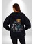 Havalı Motor Süren Oyuncak Ayı Kadın Erkek Baskılı Fermuarlı Kapüşonlu Hırka Sweatshirt 3