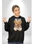 Tatlış Oyuncak Ayı Sarılması Kadın Erkek Baskılı Üç Iplik Siyah Kapüşonlu Hodie Sweatshirt 1