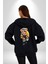 Bisiklet Süren Havalı Oyuncak Ayı Kadın Erkek Baskılı Fermuarlı Kapüşonlu Hırka Sweatshirt 3