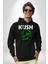 Kush Kuru Kafa Tasarım Yeşil Ölüm Kadın Erkek Baskılı Üç Iplik Siyah Kapüşonlu Hodie Sweatshirt 3