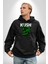 Kush Kuru Kafa Tasarım Yeşil Ölüm Kadın Erkek Baskılı Üç Iplik Siyah Kapüşonlu Hodie Sweatshirt 5