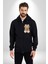 Tatlış Oyuncak Ayı Sarılması Kadın Erkek Baskılı Fermuarlı Kapüşonlu Hırka Sweatshirt 2