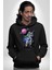Astronot Uzaylı Savaşçı Satürn Kadın Erkek Baskılı Üç Iplik Siyah Kapüşonlu Hodie Sweatshirt 3