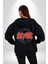 Ac Dc Yüksek Voltaj Rock Kadın Erkek Baskılı Fermuarlı Kapüşonlu Hırka Sweatshirt 3