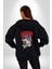 Özgürlüğe Bağlandım Amerikalı Balık Kadın Erkek Baskılı Fermuarlı Kapüşonlu Hırka Sweatshirt 5