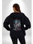 Kaykay Süren Iskelet Adam Kadın Erkek Baskılı Fermuarlı Kapüşonlu Hırka Sweatshirt 3