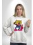 Gaspçı Kaplan Para Tutan Kadın Erkek Baskılı Üç Iplik Beyaz Kapüşonlu Hodie Sweatshirt 5
