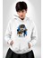 Günden Güne Şapkalı Havalı Gitarist Kadın Erkek Baskılı Üç Iplik Beyaz Kapüşonlu Hodie Sweatshirt 5