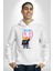 Gülümse Tatlı Deri Ceketli Oyuncak Ayı Kadın Erkek Baskılı Üç Iplik Beyaz Kapüşonlu Hodie Sweatshirt 3