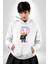 Gülümse Tatlı Deri Ceketli Oyuncak Ayı Kadın Erkek Baskılı Üç Iplik Beyaz Kapüşonlu Hodie Sweatshirt 5