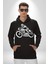 Kaligram Motorsiklet Havalı Kadın Erkek Baskılı Üç Iplik Siyah Kapüşonlu Hodie Sweatshirt 2