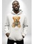 Tatlı Rehine Oyuncak Ayı Kadın Erkek Baskılı Üç Iplik Beyaz Kapüşonlu Hodie Sweatshirt 2
