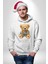 Tatlı Rehine Oyuncak Ayı Kadın Erkek Baskılı Üç Iplik Beyaz Kapüşonlu Hodie Sweatshirt 4