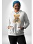 Tatlı Rehine Oyuncak Ayı Kadın Erkek Baskılı Üç Iplik Beyaz Kapüşonlu Hodie Sweatshirt 5