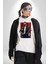 Havalı Kasklı Sakallı Motorcu Kadın Erkek Baskılı Üç Iplik Beyaz Kapüşonlu Hodie Sweatshirt 5