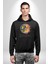 Gülen Grafiti Surat Kadın Erkek Baskılı Üç Iplik Siyah Kapüşonlu Hodie Sweatshirt 1