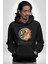Gülen Grafiti Surat Kadın Erkek Baskılı Üç Iplik Siyah Kapüşonlu Hodie Sweatshirt 5