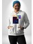 Modern Soyut Sanat Kadın Erkek Baskılı Üç Iplik Beyaz Kapüşonlu Hodie Sweatshirt 2