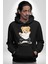 Kung Fu Ustası Oyuncak Ayı Kadın Erkek Baskılı Üç Iplik Siyah Kapüşonlu Hodie Sweatshirt 5