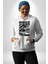 Hayat Bir Fırça Darbesidir Kadın Erkek Baskılı Üç Iplik Beyaz Kapüşonlu Hodie Sweatshirt 1