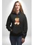 Kral Taçlı Oyuncak Ayı Kadın Erkek Baskılı Üç Iplik Siyah Kapüşonlu Hodie Sweatshirt 1