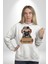 Kendin Için Savaş Pilot Yavru Pug Kadın Erkek Baskılı Üç Iplik Beyaz Kapüşonlu Hodie Sweatshirt 1