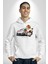 Yarış Ekibi Yarışçı Oyuncak Ayı Kadın Erkek Baskılı Üç Iplik Beyaz Kapüşonlu Hodie Sweatshirt 4