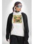 Sanatsal Teddy Ayı Kadın Erkek Baskılı Üç Iplik Beyaz Kapüşonlu Hodie Sweatshirt 4