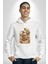 Cesaretli Yunan Askeri Sokak Tarzı Kadın Erkek Baskılı Üç Iplik Beyaz Kapüşonlu Hodie Sweatshirt 3