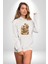 Cesaretli Yunan Askeri Sokak Tarzı Kadın Erkek Baskılı Üç Iplik Beyaz Kapüşonlu Hodie Sweatshirt 4