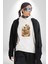 Cesaretli Yunan Askeri Sokak Tarzı Kadın Erkek Baskılı Üç Iplik Beyaz Kapüşonlu Hodie Sweatshirt 5
