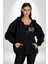 Modern Sanat Tablosu Kadın Erkek Baskılı Fermuarlı Kapüşonlu Hırka Sweatshirt 2