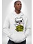 Havalı Panda Limit Yok Kadın Erkek Baskılı Üç Iplik Beyaz Kapüşonlu Hodie Sweatshirt 1