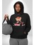 Süper Hızlı Go Kart Oyuncak Ayı Kadın Erkek Baskılı Üç Iplik Siyah Kapüşonlu Hodie Sweatshirt 4